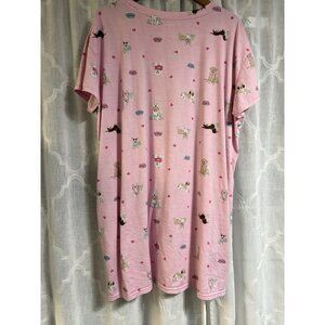 New Women’s 1pc Joyspun Doggie Print Pajama Gown Pockets Light Pink size 2X/3X